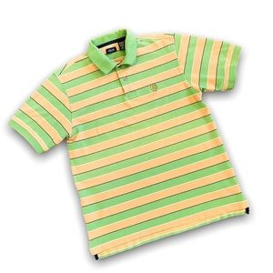 Green Izod Striped Polo Shirt